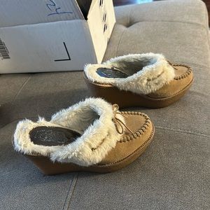 Jessica Simpson wedge mules